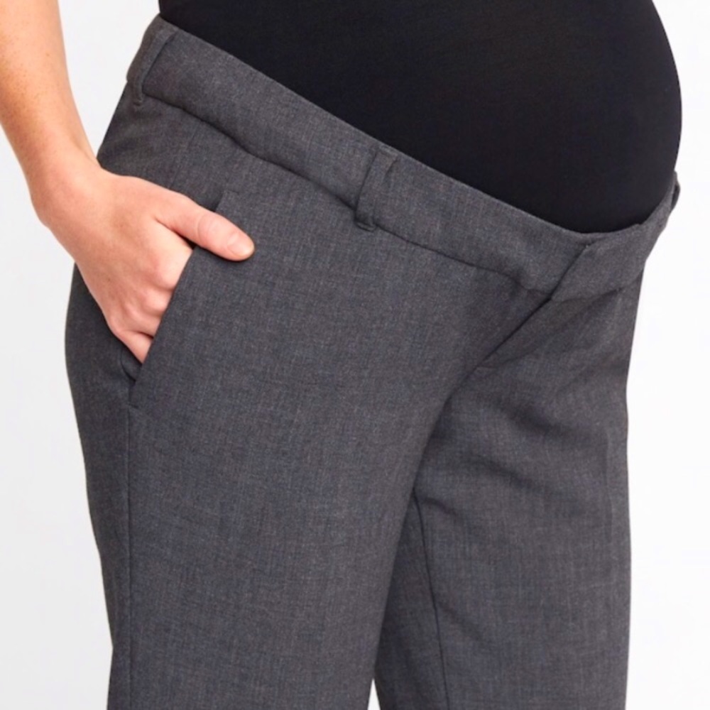 Old Navy Maternity Harper Full Panel Cropped Ankle Trousers NWT